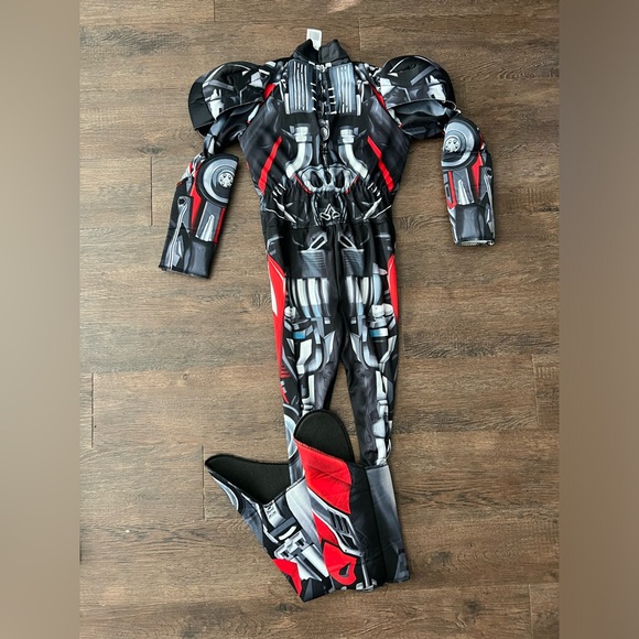 Size medium 8-10 Transformers The Last Knight autobot jumpsuit Halloween costume - Picture 7 of 11